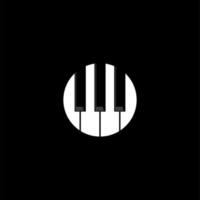 ícone de design de ilustração vetorial modelo de logotipo de piano vetor