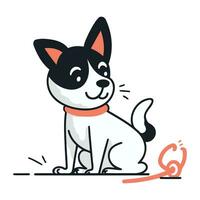 fofa desenho animado chihuahua cachorro. vetor ilustração dentro plano estilo