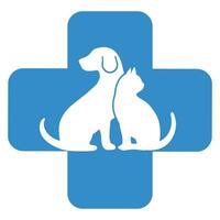 ilustração do logotipo de uma clínica veterinária. vetor