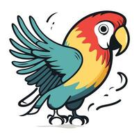 papagaio vetor ilustração isolado em branco fundo. papagaio ícone.