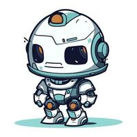 astronauta dentro espaço terno. fofa desenho animado vetor ilustração.
