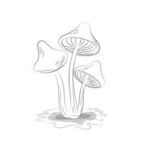 ilustração vetorial de cogumelos arco-íris psicodélicos vetor