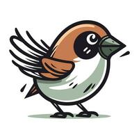 tentilhão pássaro. desenho animado ilustração do tentilhão pássaro. vetor