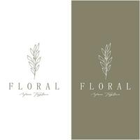 elegante floral e folha quadro. delicado botânico vetor ilustração para rótulos, spas, corporativo identidade, e Casamento convites