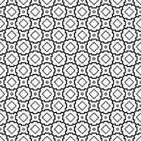 padrão abstrato sem emenda preto e branco. fundo e pano de fundo. design ornamental em tons de cinza. vetor