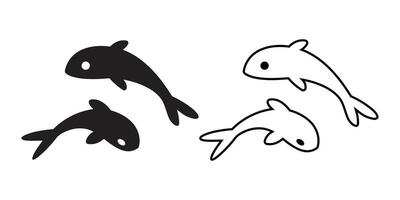 Tubarão vetor ícone peixe golfinho salmão atum desenho animado símbolo ilustração rabisco Projeto
