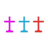 cristão Cruz vetor ícone. religião ilustração placa. credo símbolo. confissão logotipo.