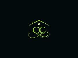 real Estado cc logotipo vetor, luxo cc construção logotipo para o negócio vetor