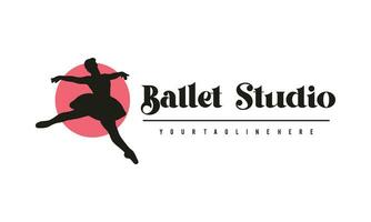 balé logotipo modelo vetor ilustração, bailarina logotipo Projeto