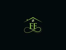 real Estado ff logotipo marca, minimalista ff construção luxo casa logotipo ícone vetor