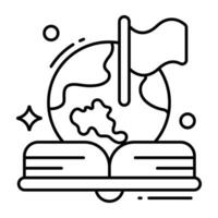 moderno Projeto ícone do global livro vetor