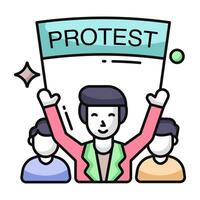 moderno Projeto ícone do protesto vetor