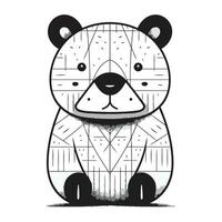 fofa Urso em branco fundo. vetor ilustração para seu Projeto.