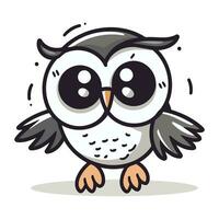coruja desenho animado mascote personagem vetor ilustração. fofa coruja