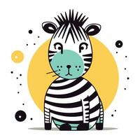 fofa zebra animal Projeto. vetor ilustração eps10 gráfico