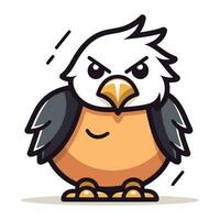 Águia pássaro desenho animado mascote personagem isolado vetor ilustração