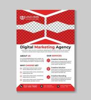 corporativo moderno digital marketing o negócio folheto Projeto modelo folheto, cobrir, anual relatório, poster, folheto, promoção, anúncio, folheto Projeto vetor