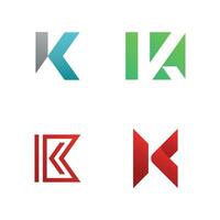 modelo de vetor do logotipo da letra k, design criativo do logotipo inicial da letra k