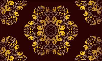 mandala com ornamento floral vetor