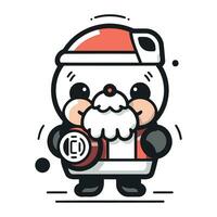 fofa kawaii santa claus personagem vetor Projeto.