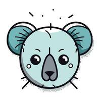 fofa coala animal kawaii personagem ícone vetor ilustração Projeto