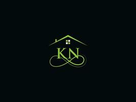 monograma kn construção logotipo ícone, real Estado kn logotipo carta Projeto vetor