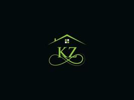 monograma kz construção logotipo ícone, real Estado kz logotipo carta Projeto vetor