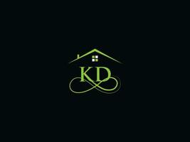 monograma kd construção logotipo ícone, real Estado kd logotipo carta Projeto vetor