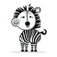 zebra desenho animado ícone. animal fofa desenho animado ícone. vetor ilustração.