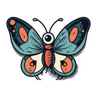 borboleta dentro desenho animado estilo. vetor ilustração do uma borboleta.