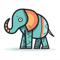 elefante ícone. plano ilustração do elefante vetor ícone para rede Projeto