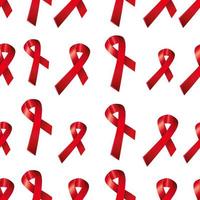 padrão de fitas de conscientização do dia da aids vetor