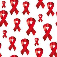 padrão de fitas de conscientização do dia da aids vetor