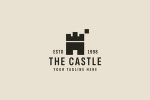 vintage estilo castelo logotipo vetor ícone ilustração