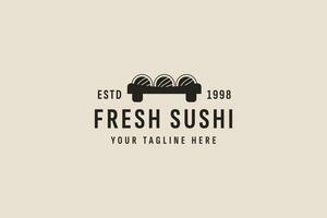 vintage estilo Sushi logotipo vetor ícone ilustração