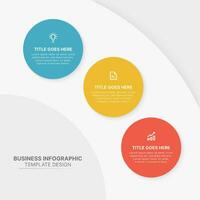 circular volta infográfico Projeto modelo com três opções vetor