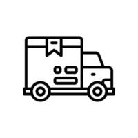 Entrega caminhão linha ícone. vetor ícone para seu local na rede Internet, móvel, apresentação, e logotipo Projeto.