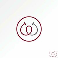 logotipo Projeto gráfico conceito criativo abstrato Prêmio vetor estoque único inicial carta W Fonte linha Fora oval em círculo relacionado para monograma tipografia