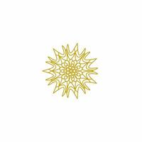 uma dourado starburst logotipo em uma branco fundo vetor