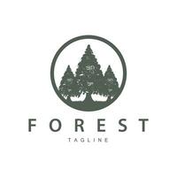 floresta logotipo, selva aventura simples Projeto vetor, ilustração modelo vetor