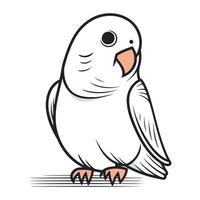 Pombo isolado em branco fundo. vetor ilustração do uma pássaro.