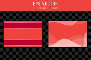 conjunto de fundo abstrato vermelho com estilo gradiente vetor