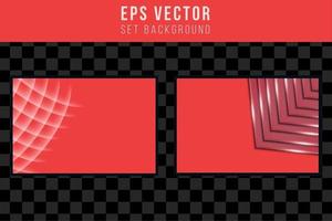 conjunto de fundo abstrato vermelho com estilo gradiente vetor