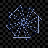 abstrato azul brilhante forma geométrica isolada vetor como símbolo