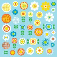 clipart de clipart de flores mod vetor