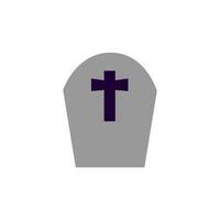 sepultura ícone vetor. cemitério ilustração placa. Descanse em paz símbolo ou logotipo. vetor