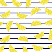 Fatias de limão em listras marinhas.