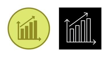 ícone de vetor de estatísticas crescentes