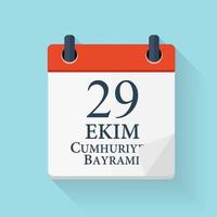 29 de outubro, dia da República, Turquia. vetor