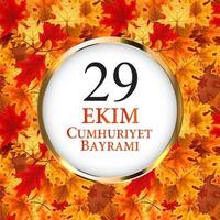 29 de outubro, dia da República, Turquia. vetor